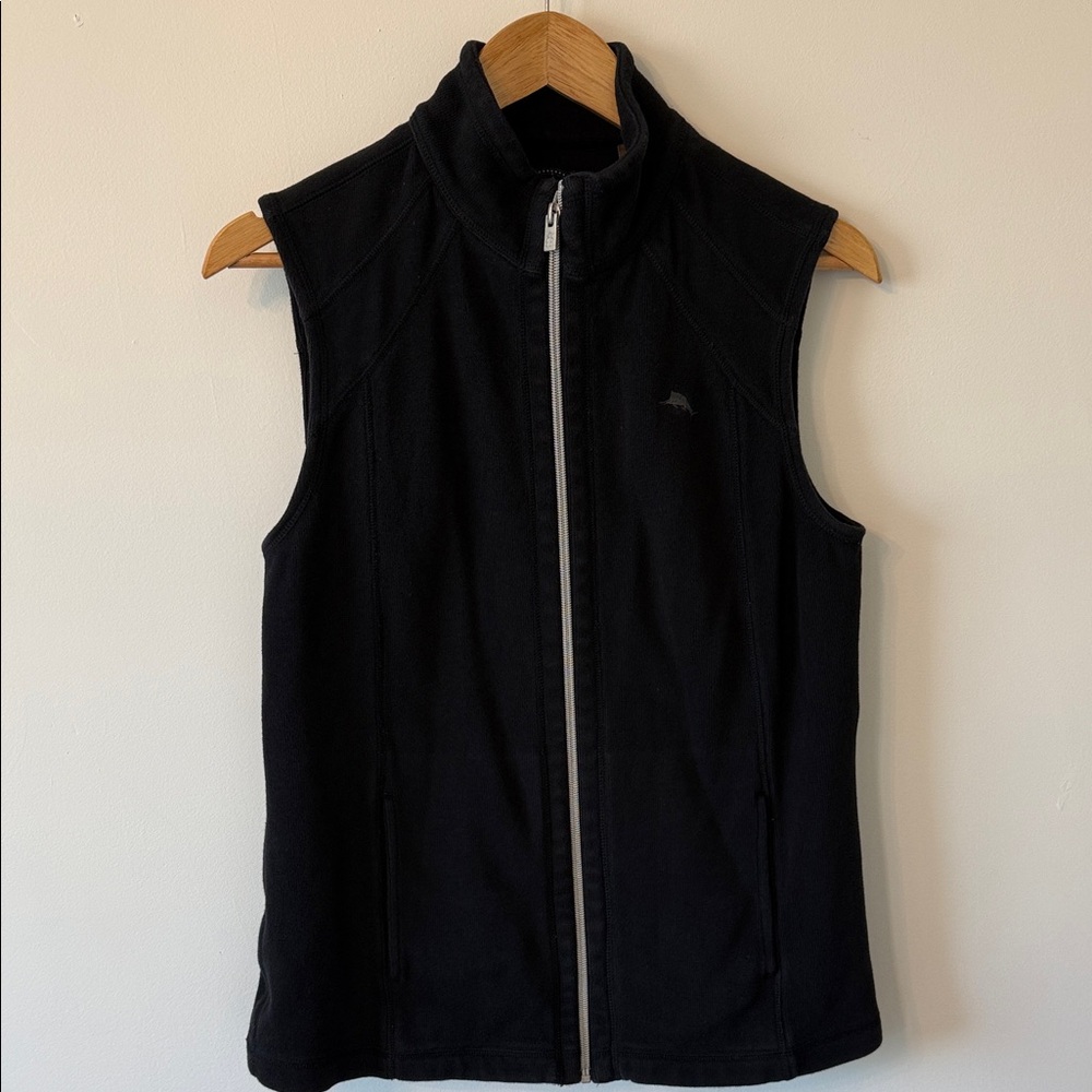 Tommy Bahama Black Zip-Up Vest